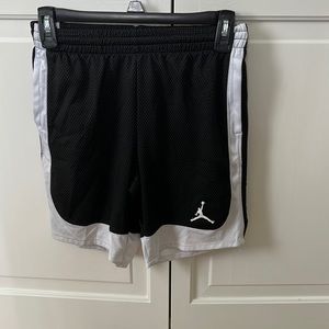 BLACK AND WHITE AIR JORDAN SHORTS